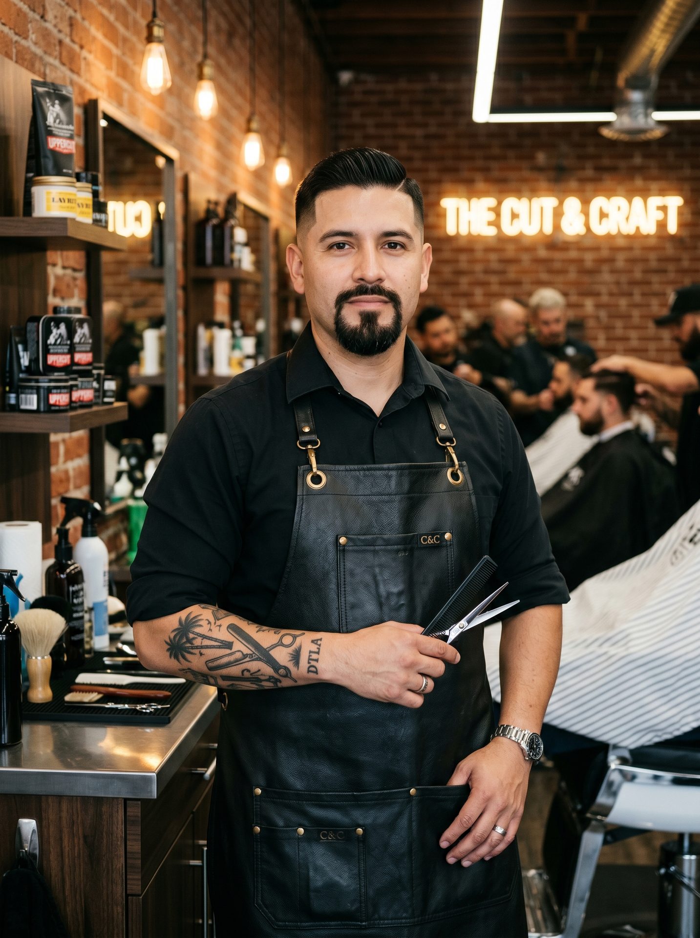 Charly,  at True Love Barbershop